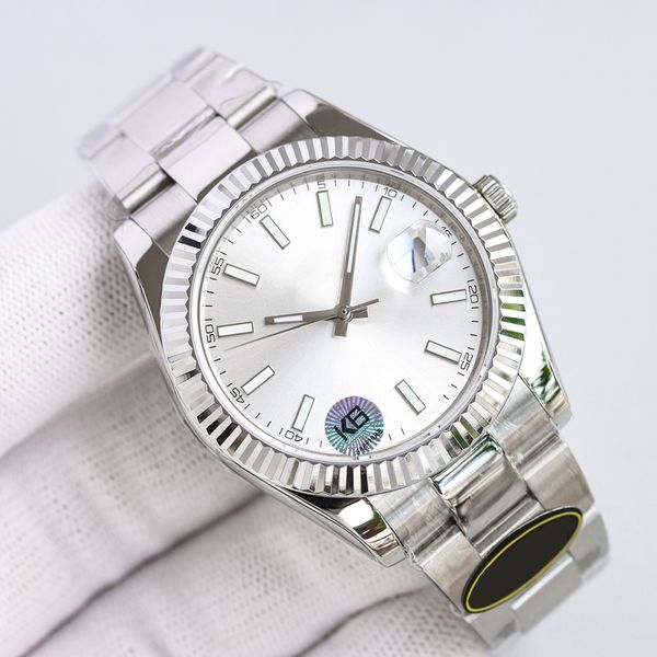

Men's Watch Log White Round Dial 41mm Waterproof System Sapphire Crystal Glass 904L Stainless Steel Luminous Fully Automatic Machine Montre De Luxe