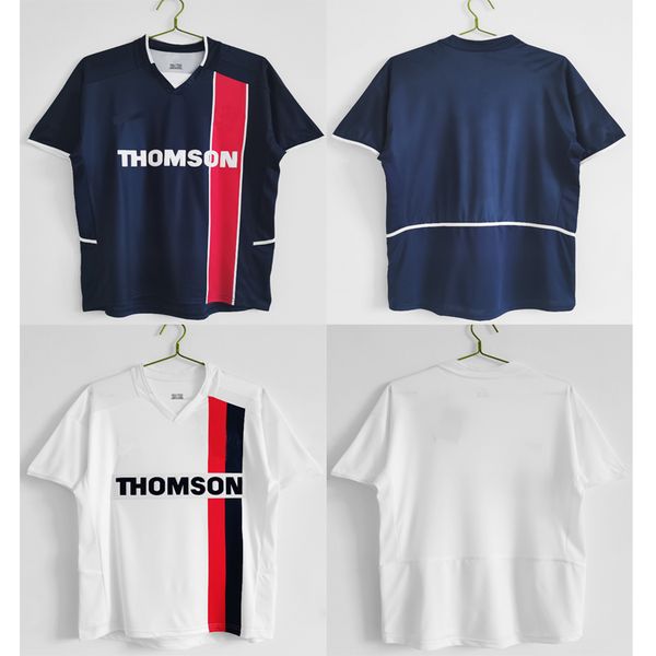 

2002-03 retro soccer jersey okocha leroy beckham vintage classic home away football shirts rai anelka ibrahimovic ronaldinho maillots de foo, Black;blue
