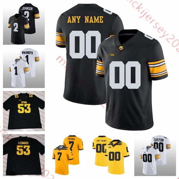 

youth football custom stitched mens iowa hawkeyes 4 nate stanley adrian clayborn ricky stanzi 14 desmond king 16 c.j beathard 46 george kitt, Black