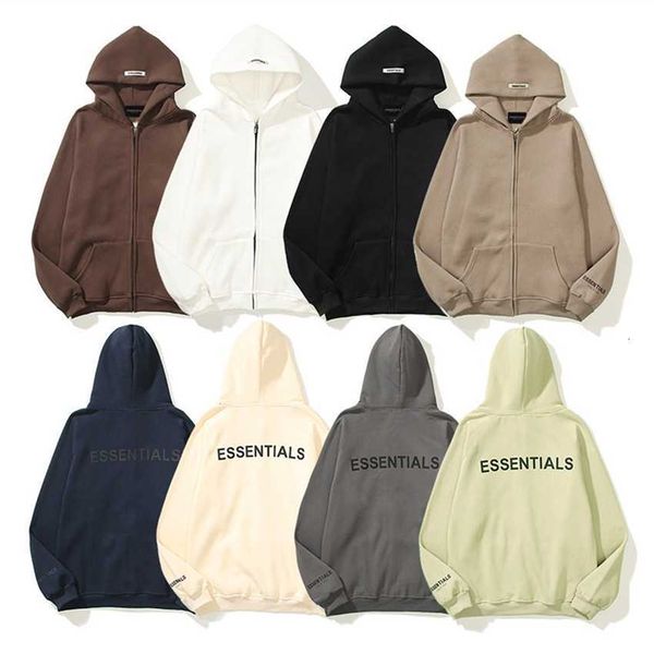 

essentials cardigan hoodie men's casual sports cool printed zipper super dalian fashion hip hop coat, Black
