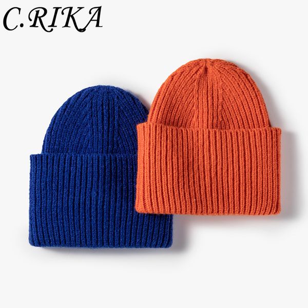 

beanie/skull caps autumn winter outdoor casual knitted hats for women warm plus thicken wool beanies hat female fashion solid skullies 22120, Blue;gray