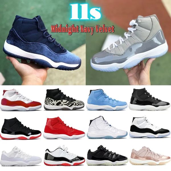 

2023 new 11 11s men basketball shoes midnight navy velvet cool grey cherry 72-10 25th anniversary low pure violet university blue bred panto