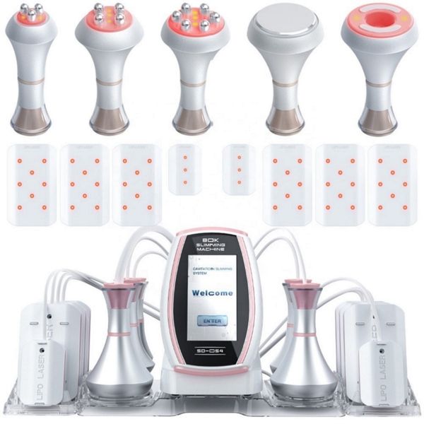 

new style 6 in 1 slimming equipment home use lipolaser cavitation 80k body slimming vaccum rf fat removal beauty machine
