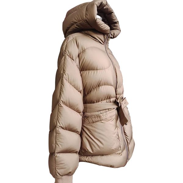 

2022 new winter women's loose coat down jacket 90% white duck down, Black