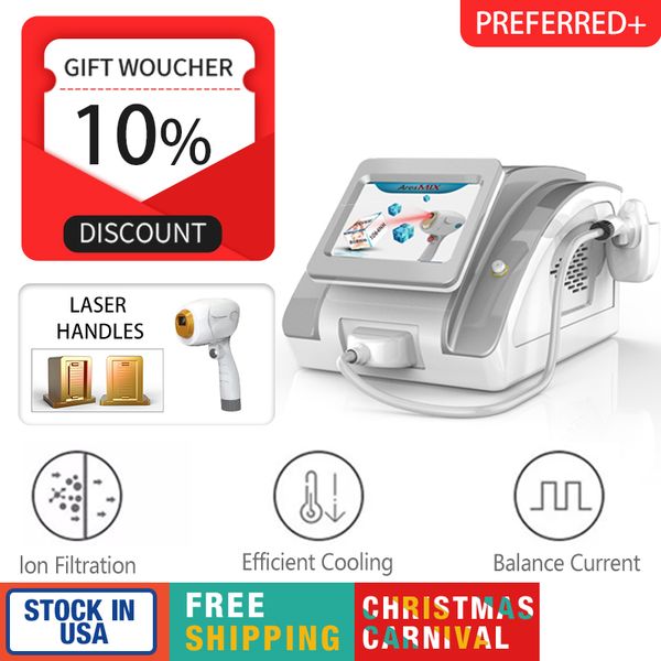 

portable 808nm diode laser permanent hair removal laser machine skin rejuvenation 2 years warranty, Black