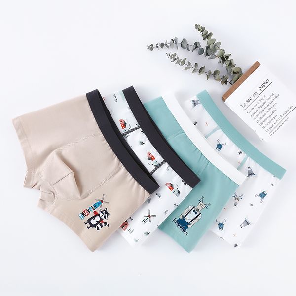 

panties arrival boys underwear cartoon car for teenage cotton children breathable cute boxers 4pcs pack 6 8 10 12 14 years 221205, Camo
