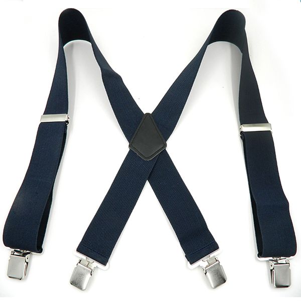 

suspenders man's braces 4 clips leather suspenders strong 4clasps casual suspensorios trousers strap 5120cm gift for dad 221205, Black;white