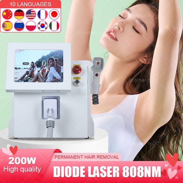 

2000w laser machine 3 wavelength portable painless 755 810 1064 nm equipment salon use 808 diode hair removal with ce, Black