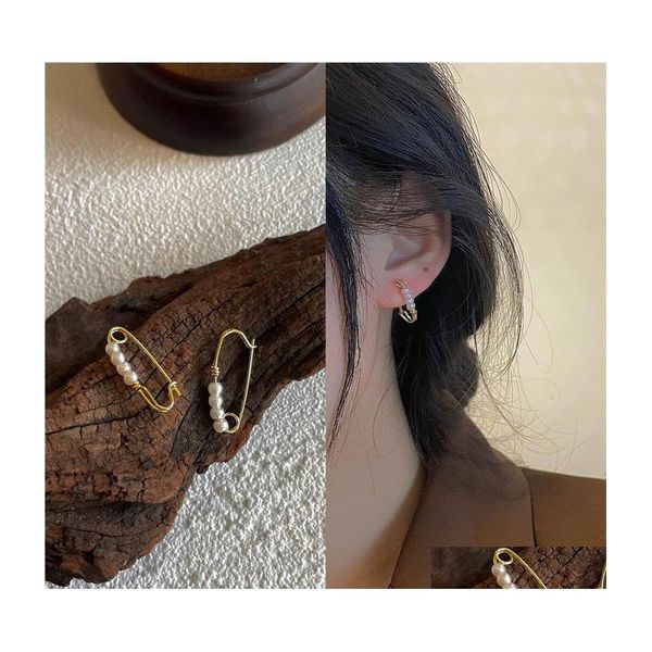 

dangle chandelier pearl pins earrings fashion smalljewelry for women simple dangle earring summer plated gold gift 5919 q2 drop de dh81u, Silver