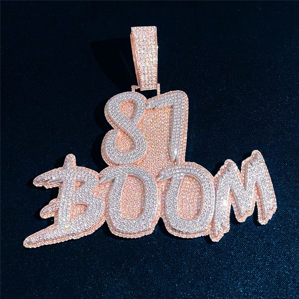 

hip hop custom name letters pendant necklace with 24inch rope chain gold silver bling cz zirconia men women jewelry gift