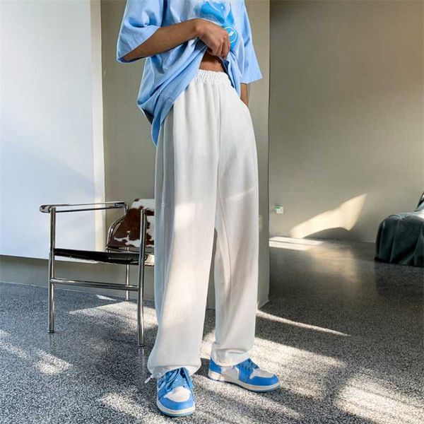 

men's pants casual sweatpants men elastic waist baggy straight pants spring korean fashion thin trousers oversized bottoms male y2k clo, Black