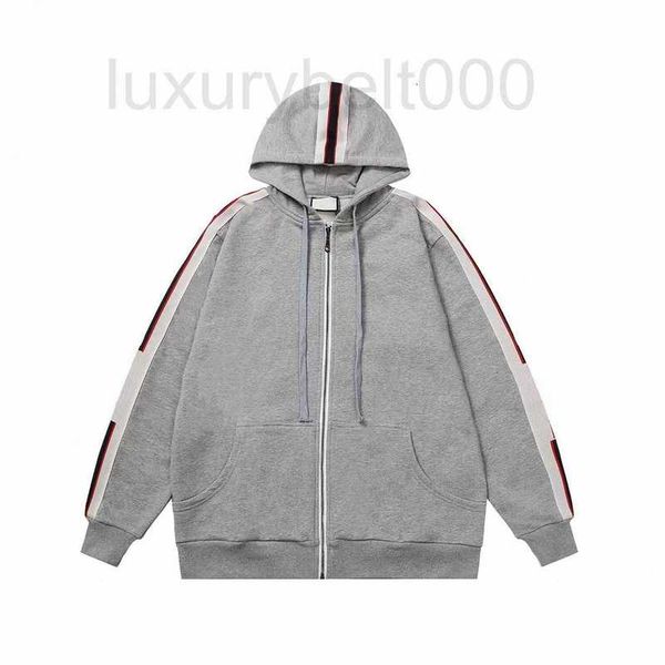 

men's jackets designer women mens zipper side double g webbing waist jacket jumper designer fashion hoodie sweatshirts winter man long, Black;brown