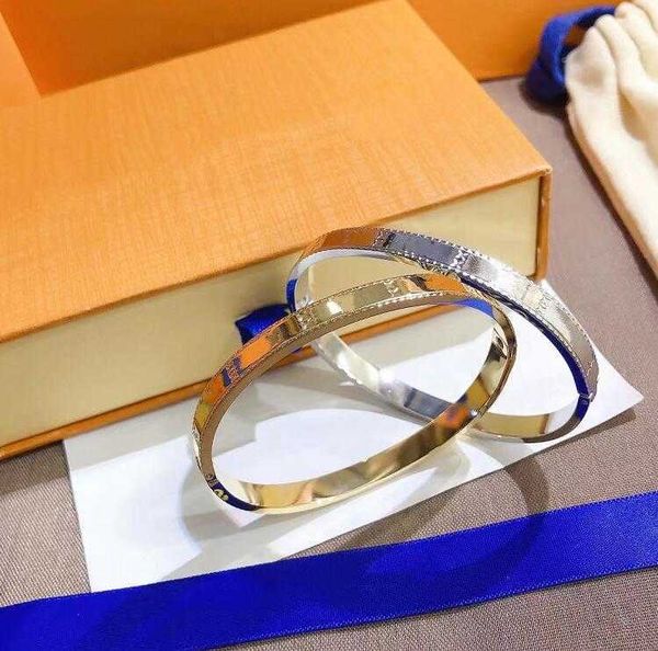 

luxury love bracelet letter printing bangle designer stainless steel metal fashion gold silver classic men womens couples bracelets bangles, Black
