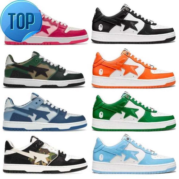 

casual shoes sneakers white green red black yellow sk8 men women a bapestas sta low abc camo stars