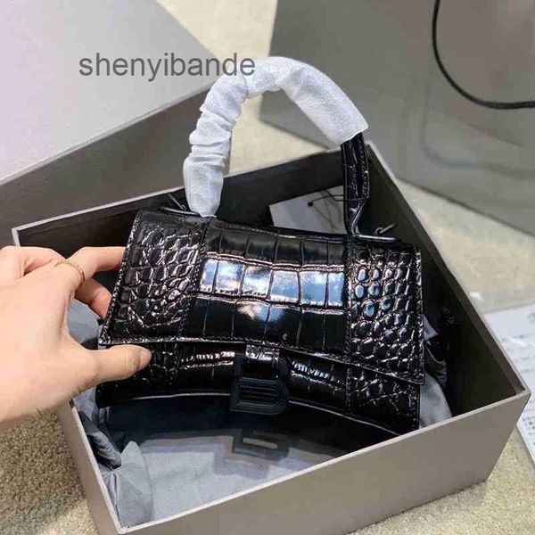 

classic lady handbags crossbody bbalencaigas designer high crocodile 2023 paern version b home hourglass bags leather b-word single diagonal