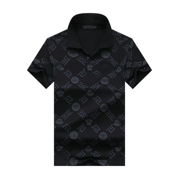 

designer polo shirts men casual polo fashion print embroidery t shirt high street mens polos size m3xl 618, White;black