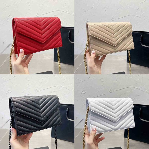 

new evening bags shoulder classic envelope women fashion handbag leather luxur crossbod clutch lad purse 220527