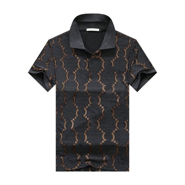 

designer polo shirts men casual polo fashion print embroidery t shirt high street mens polos size m3xl 625, White;black