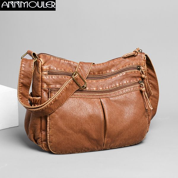 

evening bags annmouler designer women shoulder pu leather crossbody soft bags for women quality sac a main femme pockets bolsas 221205