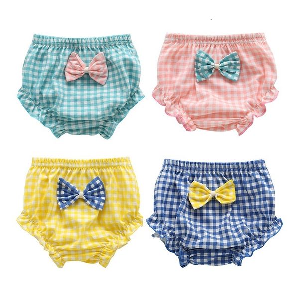 

panties 4pcs lot baby girl underwear pure cotton lotus leaf plaid bread cute korean style with bow wholesale and retail for kids 221205, Camo