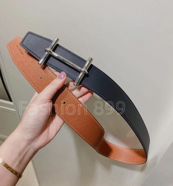 

belts men designer brand luxury double buckle belts women's fashion leather belts for men classic casual double-sided waistbands for wo, Black;brown