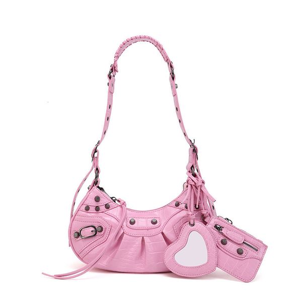 

evening bags gnazhee y2k brand black gothic white fashion pink rivets crossbody shoulder purse women underarm 221203
