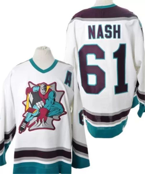 

custom rare vintage 2000-02 ohl rick nash london knights hockey jersey embroidery white stitched or customize any number and name jerseys s-, Black;red