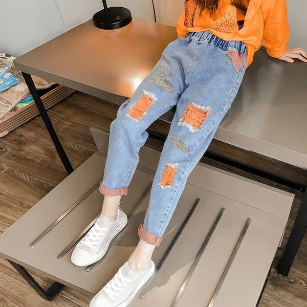 

leggings tights girls leggings baby girl wide leg jeans kids girls denim pants children outwear long trousers baby clothing fall spring 2302, Blue