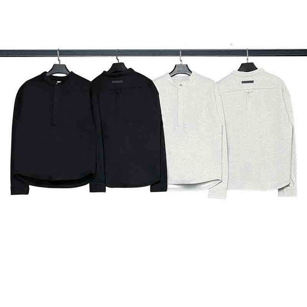 

fleece 2022 fg6c essentials sixth collection women men hoodies sweatshirt half botton long sleeve hiphop loose pullover ndjj, Black