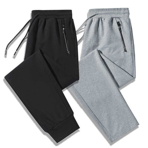 

men's pants spring autumn new trousers cotton plus size casual youth running sports sweatpants jogging men 8xl t221205, Black
