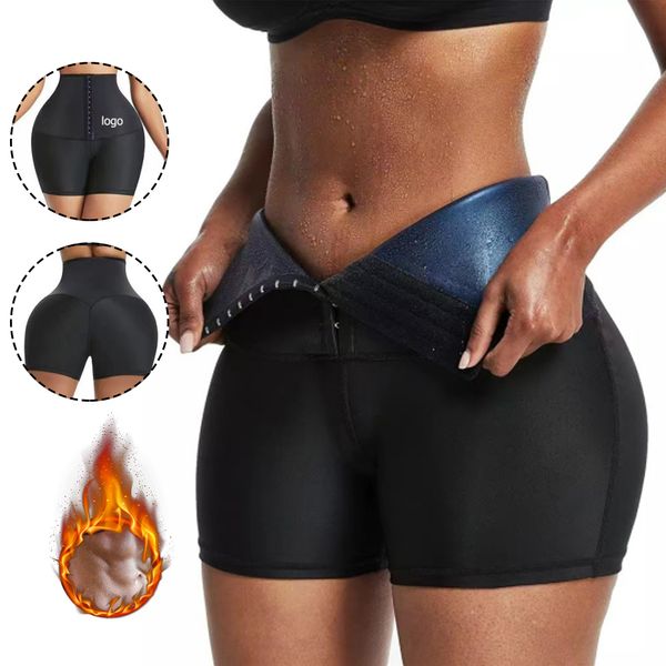 

women's shapers waist trainer sweat sauna pants high weight loss slimming control hip-lifting body shaper tummy burning fat 221206, Black;white
