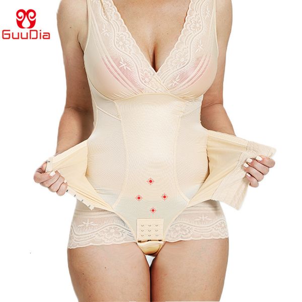 

womens shapers guudia women waist trainer bodysuit tummy control full body shaper slim cincher seamless shapewear slimming bodysuits 221206, Black;white