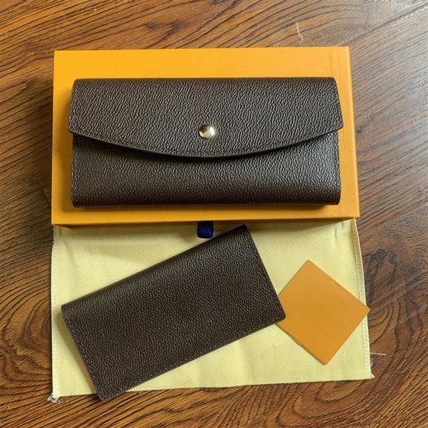 

new french designer women long checkbook wallet credit card po holder wallet brown white checkered canvas leather 274v, Red;black