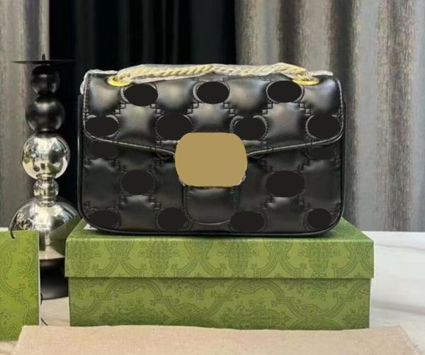 

2023 designer bags handbag classic 3 size cross body real genuine tote bag leather with serial number women fashion marmont with box