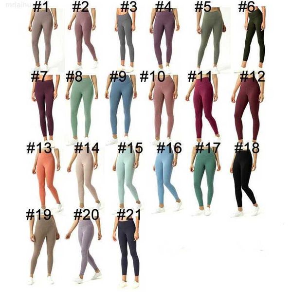 

womens leggings designers yoga womens leggings pants high waist 32 colors sports gym wear legging classic luxurys elastic fitness lady, Black