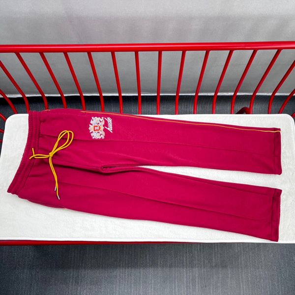 

22fw autumn winter usa embroidery pants trousers fashion men women drawstring hip hop high street joggers sweatpants, Black;brown