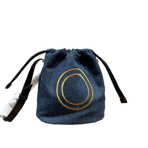 

new women's shoulder bag designer denim bucket bag size 21cm