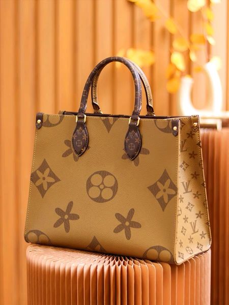 

onthego luxurys designers louis bags womens handbags vuitton purse flower tote bag ladies casual tote leather lv shoulder bags female big pu