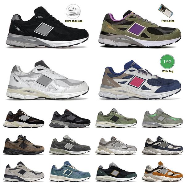

990 9060 designer athletic sneakers running shoes v3 miusa teddy santis sea salt rain cloud grey brown jjjjound navy olive 990v3 trainers ru