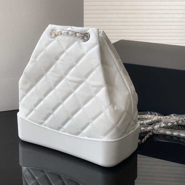 

cc bag wallets 2022ss france womens vintage drawstring backpack bags calfskin classical quilted aged silver hardware chain crossbody shoulde, Red;black