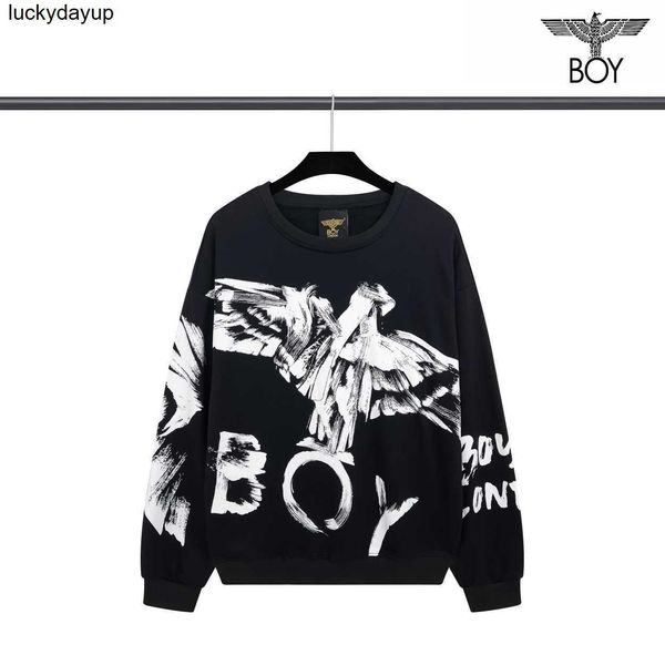 

men's hoodies designer sweatshirts boys autumn fashion brand pullover round loose fashion sweater men women streetwear hoodie, Black