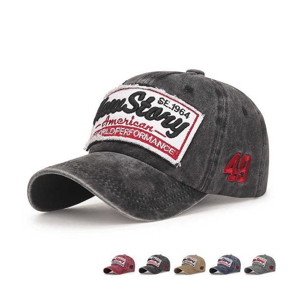 

ball caps 2021 new fashion brand washed letter embroidery baseball cap adjustable outdoor sports sun hat hip hop snapback hats 1206, Blue;gray