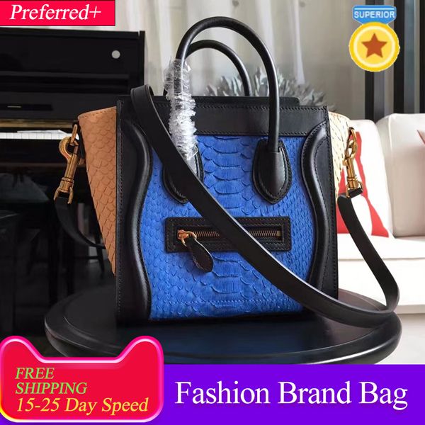 

forever classic nano snakeskin smiley tote bag drum calf leather handbag cosmetic bags handbags travelbag fashion luggage bags cross body sh