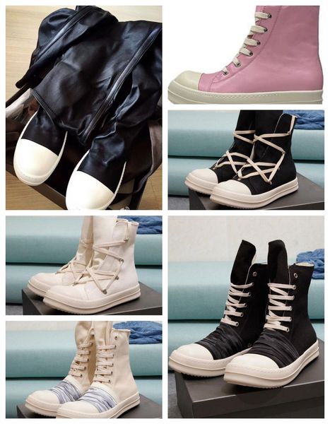 

black canvas couple platform boots owen up high heels luxury go out women's shoes rick lace designer boots boot men's dating sizi