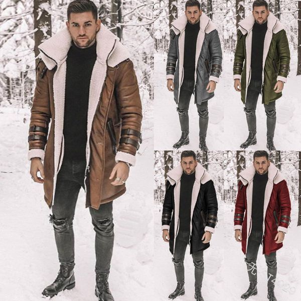 

mens jackets fur one mans coat black five thickened wool suede 221206, Black;brown