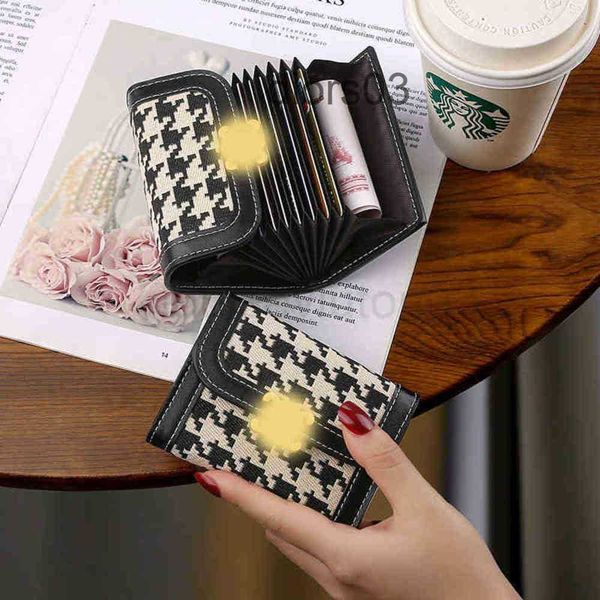 

cc leather wallet card mini card female anti degaussing new compact ultra-thin sleeve multiple slots exquisite high-end large capacity card, Red;black