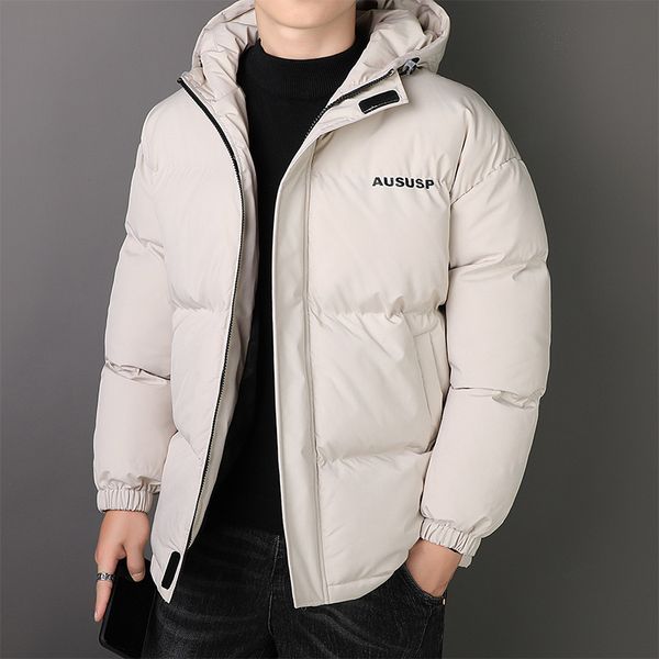 

men s down parkas 5xl white duck jacket warm hooded thick puffer coat male casual overcoat thermal winter parka men 221205, Black