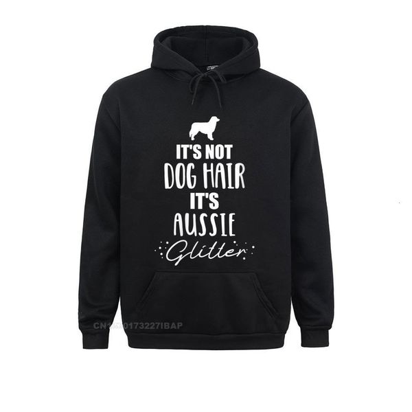 

mens hoodies sweatshirts womens its not dog hair its australian shepherd oneck special casual man custom hoods autumn 221206, Black