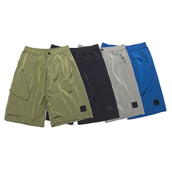 

men summer shorts metallic sequined mens short pants fashion running loose quick dry washing process pure fabric trendy casual hiphop ins, White;black