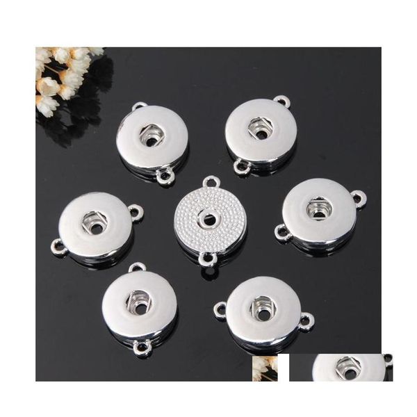 

clasps hooks 18mm noosa style alloy stainless steel bracelet head connector snap button base for diy personality jewelry findings otzhx